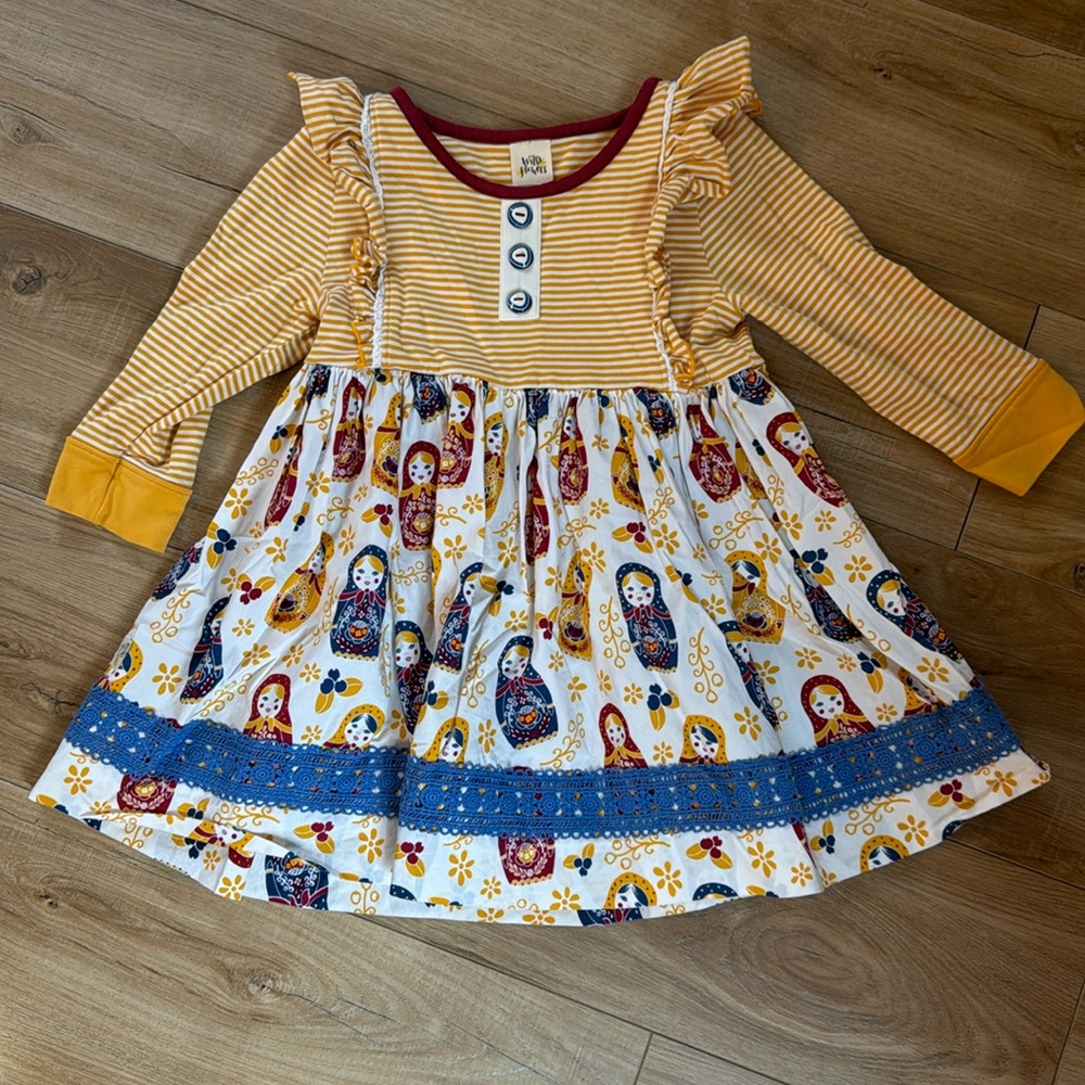 Wild Flower Russian dolls kid dress!!